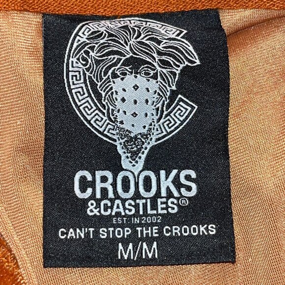 CROOKS & CASTLES RUST VELVET MEDUSA LIMITED EDITION PREMIUM PULLOVER HOODIE - Picture 6 of 9